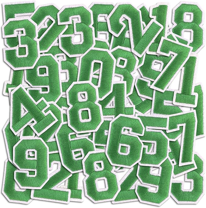Number Iron On Patches, Numbers 0-9 Embroidery Applique Patch, DIY Decorative by Cazzon