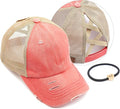 C.C Ponycap Messy High Bun Ponytail Adjustable Glitter Mesh Trucker Baseball Cap