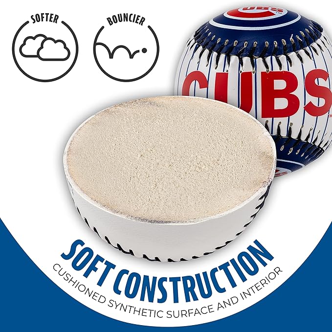 Franklin Sports MLB Team Soft Baseballs - Team Logo - Fan Shop Toy Baseball for Kids - Decoration for Desks and Office