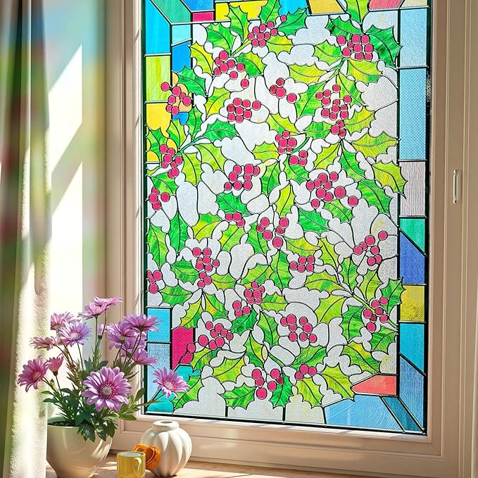 3D Stained Glass Window Film, Decorative Window Privacy Film by ADDHERES