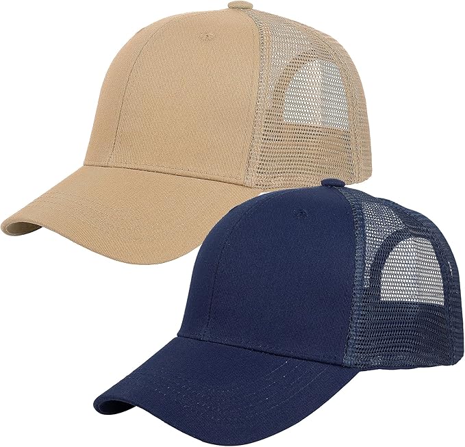 Falari Trucker Hat Baseball Cap Structured Plain Design 6 Panel, Adjustable Size