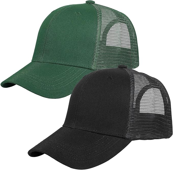 Falari Trucker Hat Baseball Cap Structured Plain Design 6 Panel, Adjustable Size