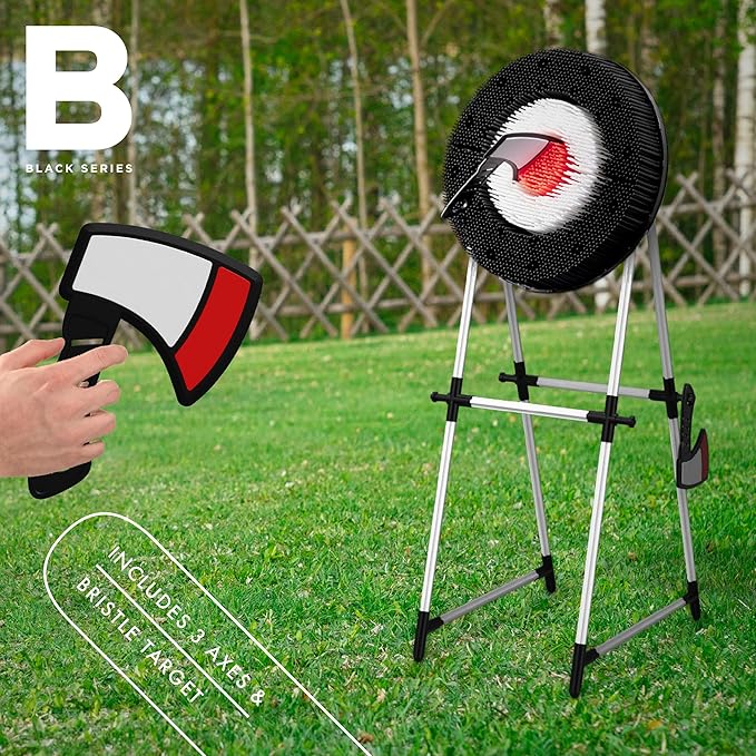 Black Series Axe Throwing Set – Indoor & Outdoor Party Game| Safe Plastic - Image 3