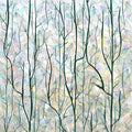 DKTIE Nature Pattern Rainbow Window Film Decorative Stained Glass Window Film by Dktie