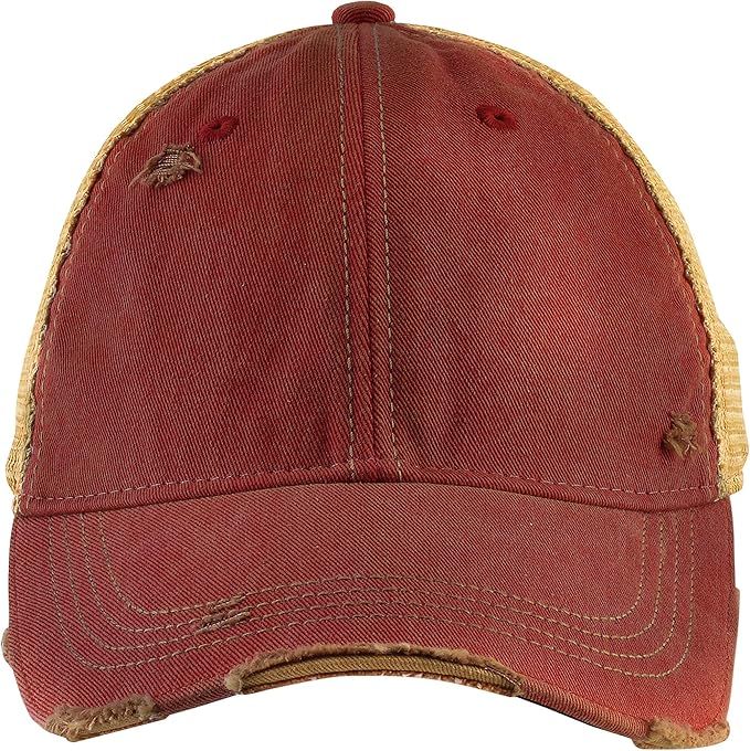 Vintage Distressed Baseball Cap – Unstructured Fit Adjustable Snapback Hat for Men & Women