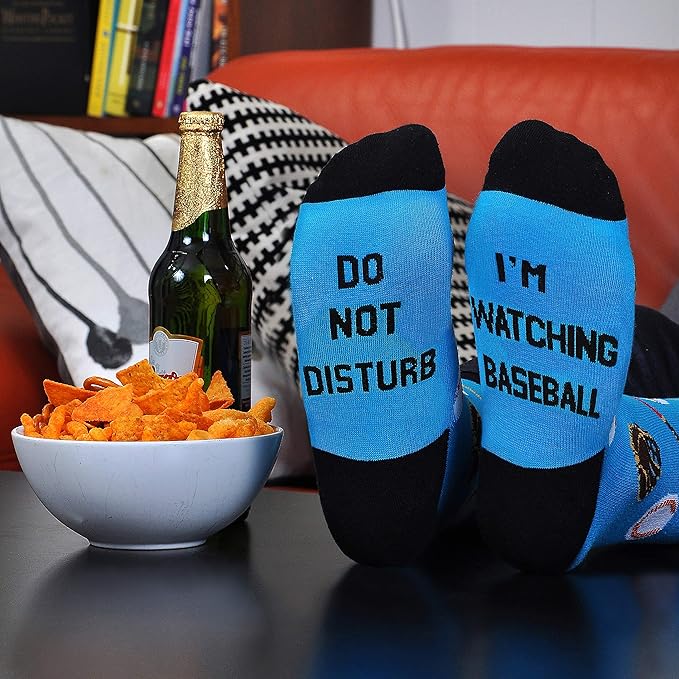Cavertin Men's Funny Socks Hunting Fishing Football Baseball Gaming Golf Taco Pizza Bacon Christmas Gift for Men