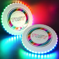TOSY Flying Disc - 108 RGB Multicolor or 36 Monocolor LEDs, Super Bright, Smart Modes, Easter Basket Stuffers Gift, Camping Toy for Kid/Teen/Adult, Auto Light Up, Rechargeable, Waterproof, 175g