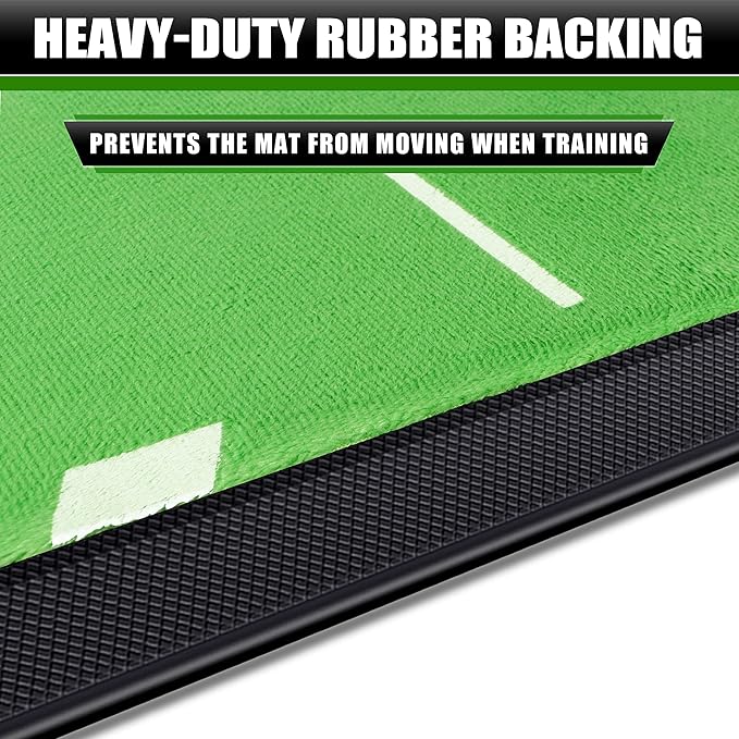 CHAMPKEY Heavy-Duty Golf Hitting Mat - Swing Path Feedback Golf Practice Mat - Ideal for Indoor and Outdoor Training