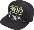 Star Wars Classic Embroidered Logo Flatbrim Baseball Cap Hat, Boys Youth