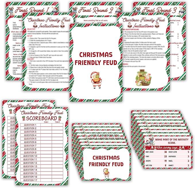 Christmas Friendly Feud Game, Funny Christmas Party Games, Friendly Feud Trivia by Unknown