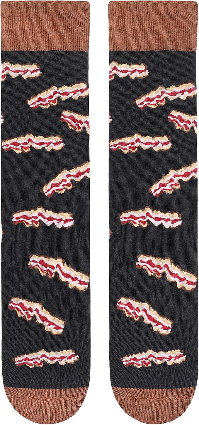 Cavertin Men's Funny Socks Hunting Fishing Football Baseball Gaming Golf Taco Pizza Bacon Christmas Gift for Men