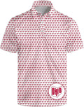 HUURAY Funny Golf Polos for Men Funny Print Short Sleeve Shirts Quick Dry Polo Shirts Hawaiian Shirt Performance Golf Outfits