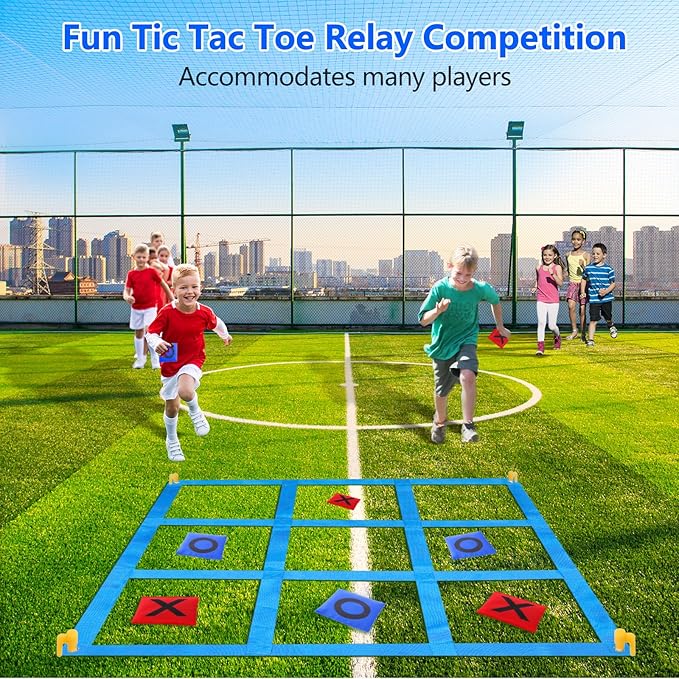 CWLAKON Outdoor Giant Tic Tac Toe Bean Bag Toss Games - Image 4
