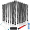 CHAMPKEY X Rubber Golf Grips 13 Pack - All Weather Performance with 15 Tapes and Repair Kits
