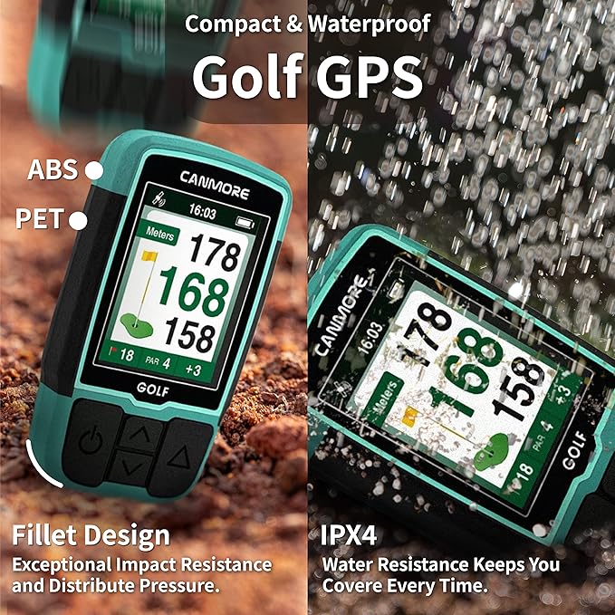 CANMORE HG200 Golf GPS - (Turquoise) Water Resistant Full Color Display with 41,000+ Essential Golf Course Data and Score Sheet - Free Courses Worldwide