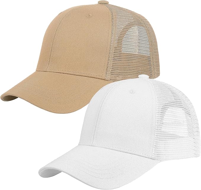 Falari Trucker Hat Baseball Cap Structured Plain Design 6 Panel, Adjustable Size