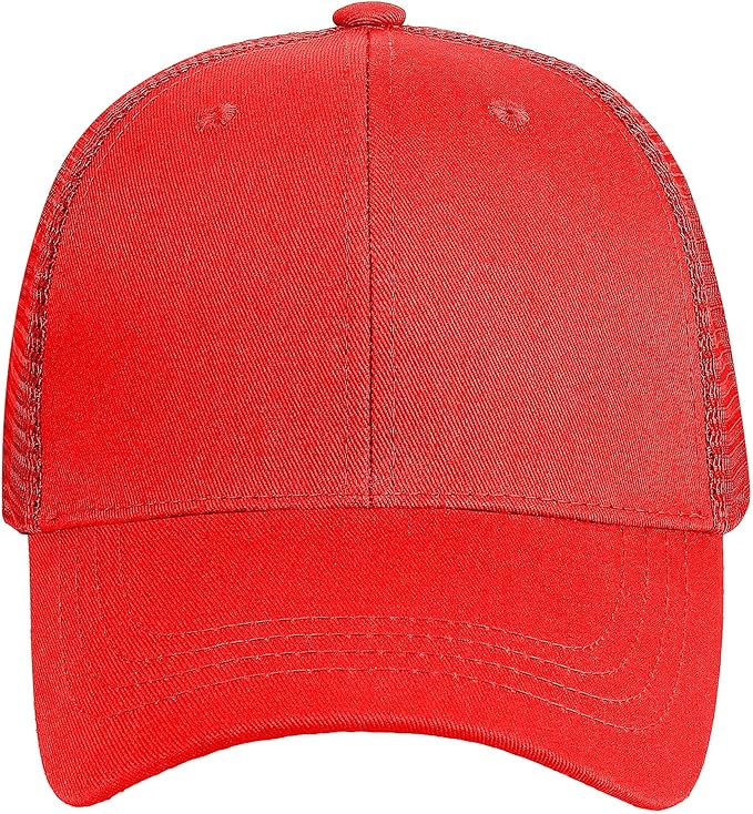 Falari Trucker Hat Baseball Cap Structured Plain Design 6 Panel, Adjustable Size