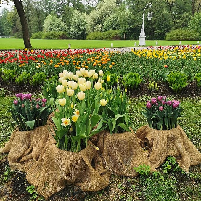 Garden Burlap Roll, Seed Cover, Weed Barrier, Aisle Runner Plant Cover Tree - Image 4