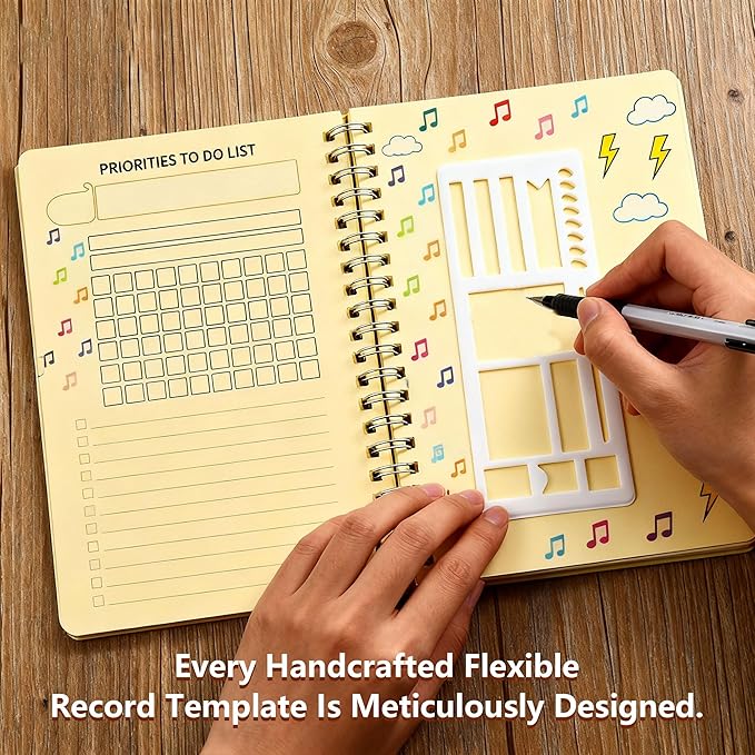 3 Pcs Journal Stencil Set – Reusable Flexible Templates - Image 3