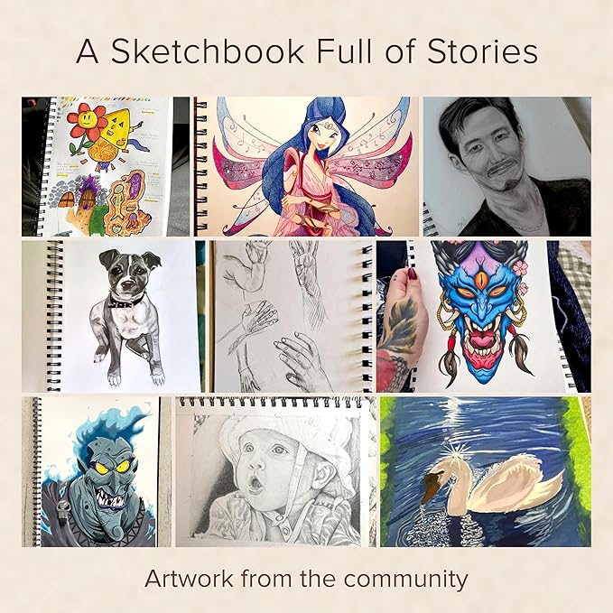 Artist’s Sketchbook Hardcover – 200GSM Very Thick Paper – Spiral Sketch Book - Image 6