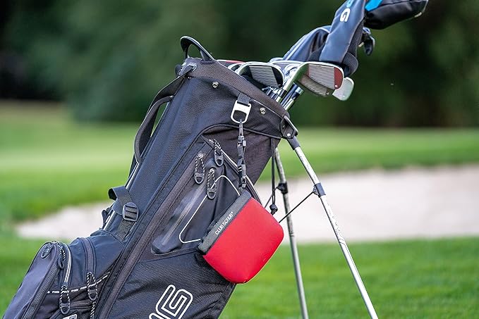 Club Scrub Golf Club and Golf Ball Cleaning Bag, Waterproof Clean Face Technology Liner, Detachable Clip, Machine Washable, Cleans Club Grooves, Dry Exterior (Neoprene or Microfiber Option Available)