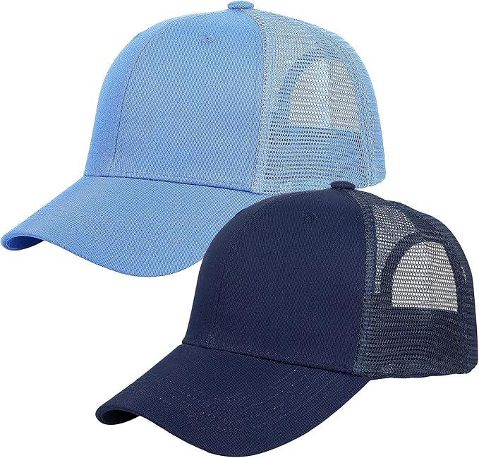 Falari Trucker Hat Baseball Cap Structured Plain Design 6 Panel, Adjustable Size