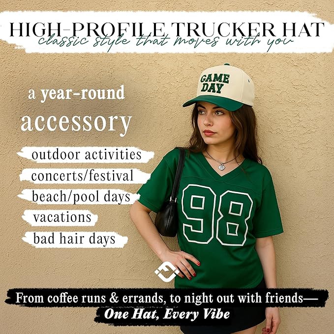 Funky Junque Trucker Hat Women Men 2-Tone Baseball Cap – Vintage Western Style Embroidered Snapback, Premium Cotton Blend