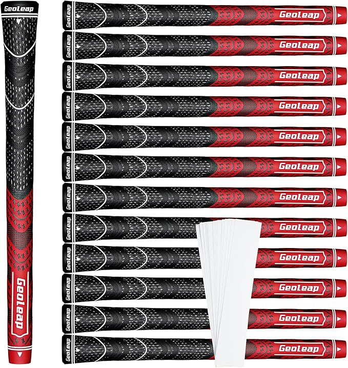 Geoleap Golf Grips Set of 13- Grips with Tapes and Grips with All Repair Kits for Choice,Hybrid Golf Club Grips All Weather Contral, High Feedback & Traction Golf Grips for Men and Women.