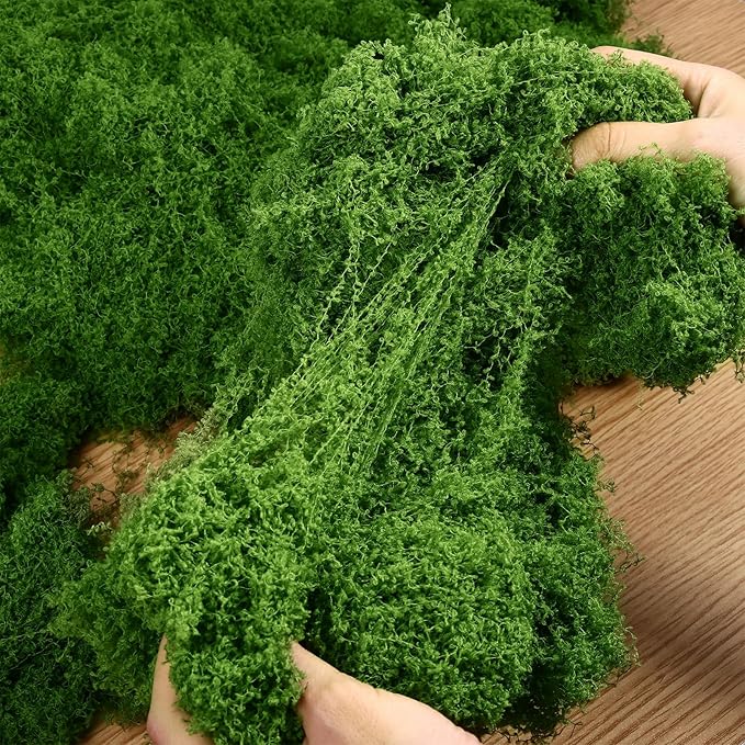 Draupnir Fake Green Moss for Potted Plants, 10.6OZ Fake Moss for Plants Indoor - Image 4