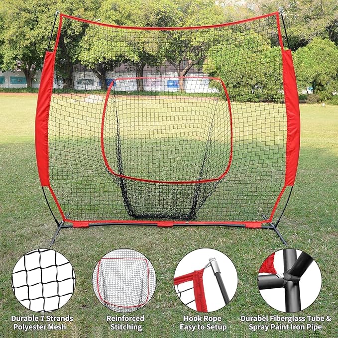 Hikeen Baseball Tees - Batting Tee with Portable Tripod Stand for Softball Hitting Training, Includes Carrying Bag