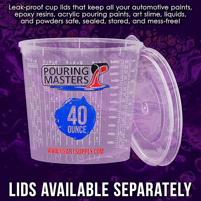 Pouring Masters 40 Ounce Graduated Plastic Mixing Cups - Image 5
