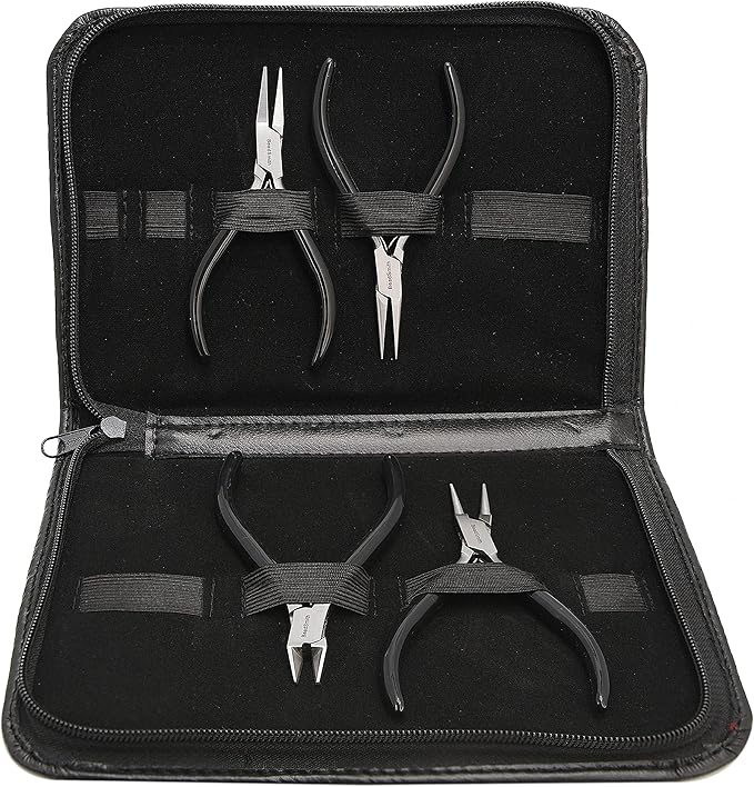 The Beadsmith Slim Line Pliers Set – Extra Fine Tips – 4.5 Inches, 4-Pieces: - Image 4