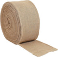 KINJOEK 5 Inch Wide 11 Yards Burlap Ribbon, Natural Jute Fabric Ribbon Crafts by KINJOEK