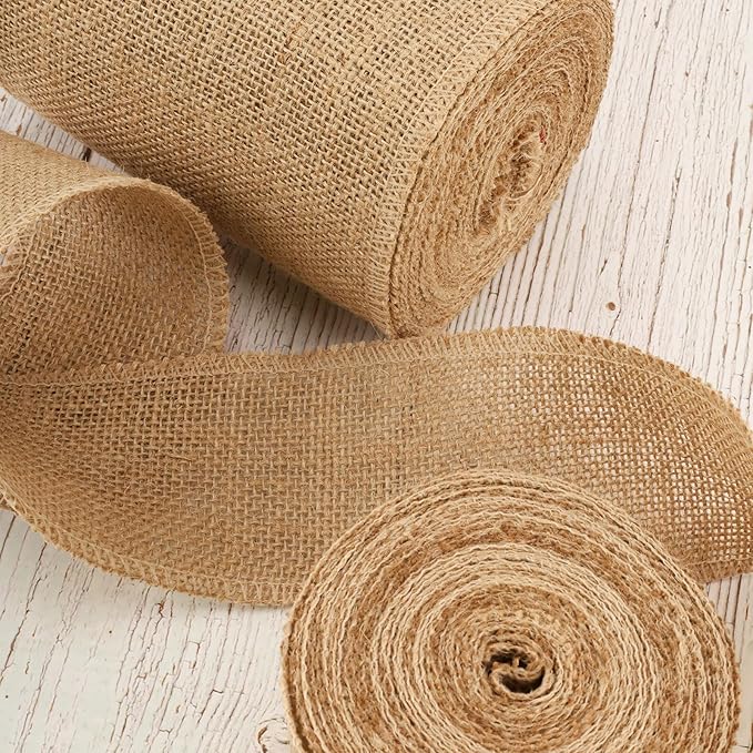 LaRibbons 6 Inch Burlap Wide Fabric Craft Ribbon，10 Yard, Natural Brown Ribbon - Image 7