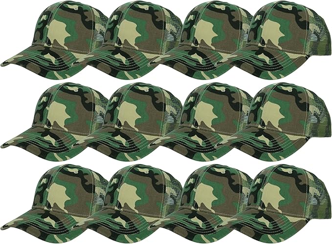 Gelante Mesh Trucker Hat Baseball Cap Structured Front Panel Wholesale LOT 12 Pack