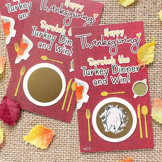 DISTINCTIVS Thanksgiving Party Game, 30 Player Scratch Off Cards, Friendsgiving - Image 5
