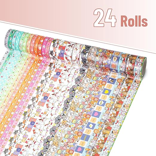 Mr. Pen- Cute Washi Tape for Journaling, 24 Rolls, 3 Meter/Roll, Decorative - Image 2