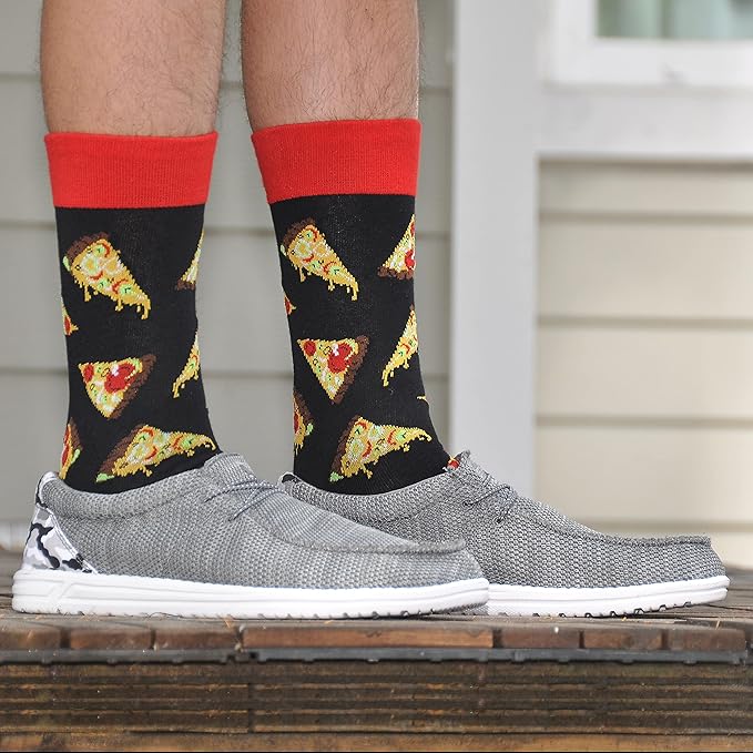 Cavertin Men's Funny Socks Hunting Fishing Football Baseball Gaming Golf Taco Pizza Bacon Christmas Gift for Men