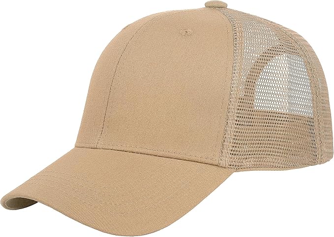 Falari Trucker Hat Baseball Cap Structured Plain Design 6 Panel, Adjustable Size