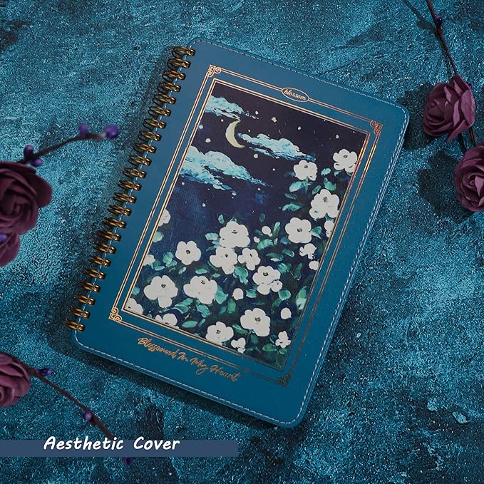 Spiral Notebook for Women, Durable A5 Leather Hardcover Notebooks, 140 Lined - Image 5