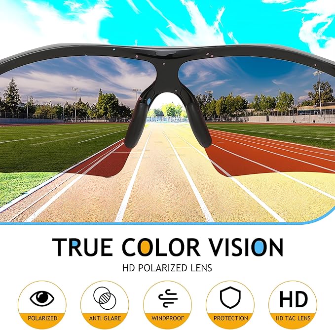 FEISEDY Kids Teens Baseball Polarized Sunglasses Sports TR90 Frame Boys Girls Cycling B2454