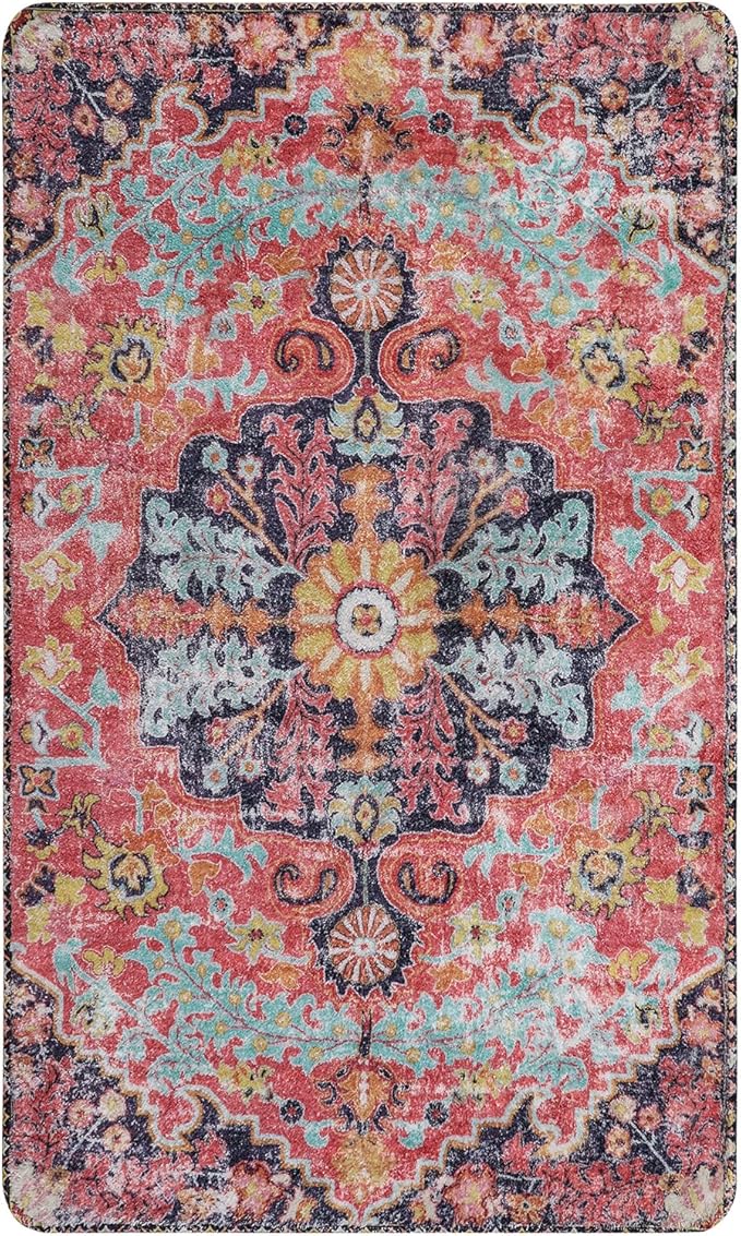 Lahome Bohemian Floral Medallion Area Rug - Image 9