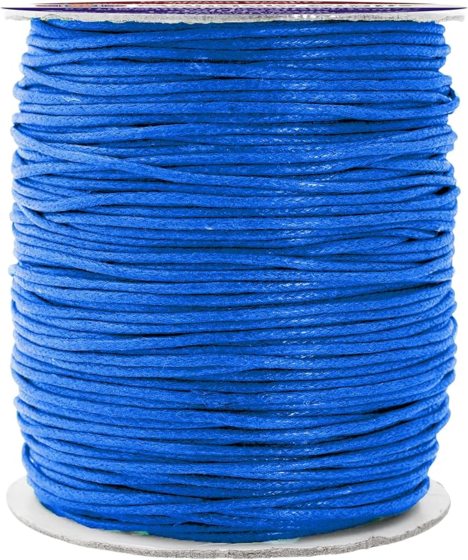 Mandala Crafts 1.5mm 109 Yards Sapphire Blue Cotton Waxed Cord by MandalaCrafts