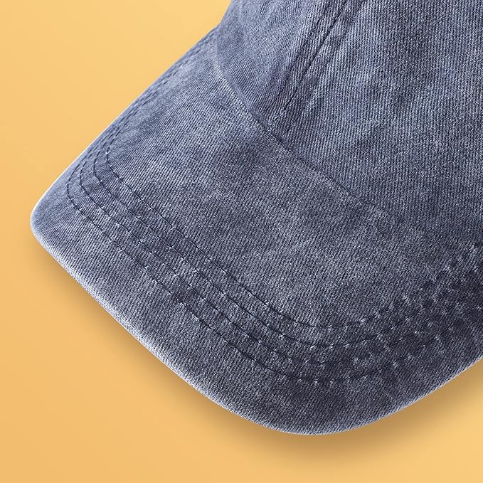 MEINICY 3 Packs Washed-Cotton Plain Baseball Cap, Vintage Adjustable Dad Hats Gift for Men/Women,Unstructured