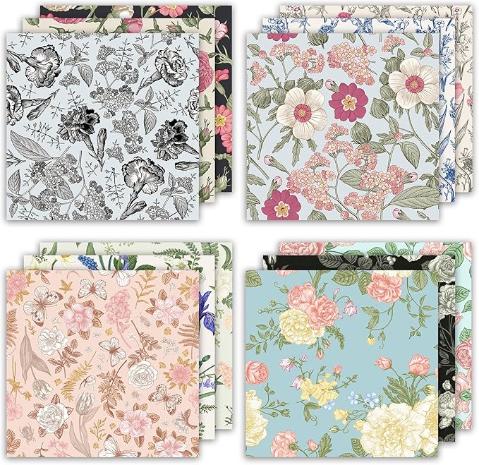 24 Sheets 12 Designs Scrapbook Paper Pad, Christmas Scrapbooking DIY Decorative - Image 6