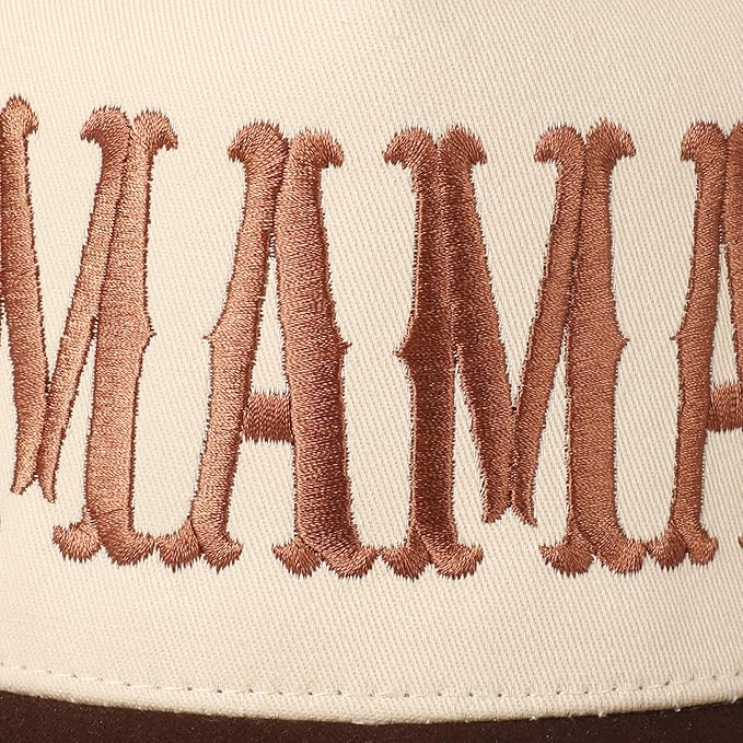 MIRMARU Two-Tone Vintage Canvas Trucker Hats for Men & Women, Adjustable Size Baseball Caps with Trendy Embroidered Design
