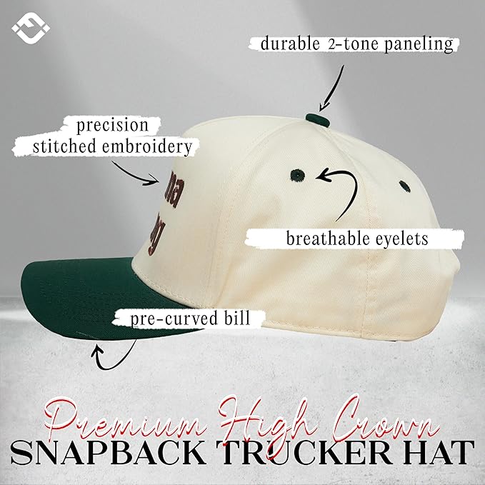 Funky Junque Trucker Hat Women Men 2-Tone Baseball Cap – Vintage Western Style Embroidered Snapback, Premium Cotton Blend