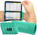 Sports Unlimited Adult Triple Wrist Coach, Football Wristbands for Plays, Baseball Wristbands, QB Arm Bands