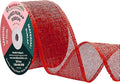 Mandala Crafts Red Burlap Wired Ribbon 2 Inches Wide Jute Ribbons by MandalaCrafts