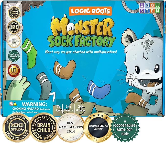 Monster Sock Factory Multiplication and Division Game by Mathgamesforkids